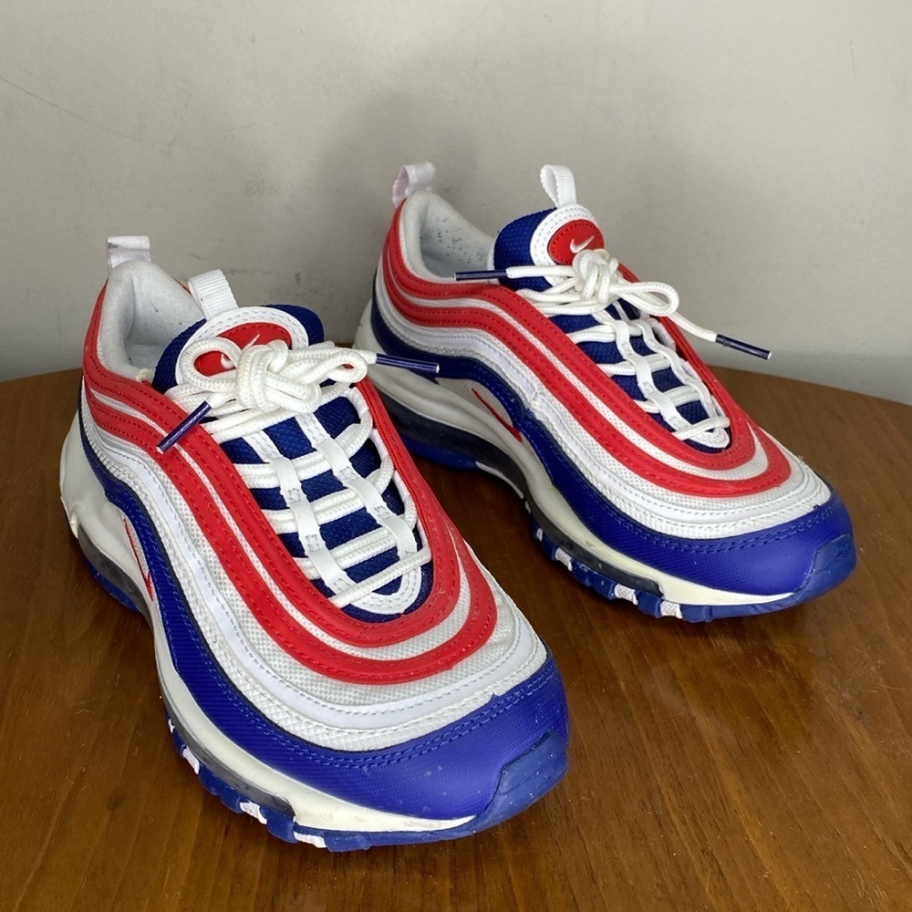 Nike Kids Sneakers in Blue, Red, and White
